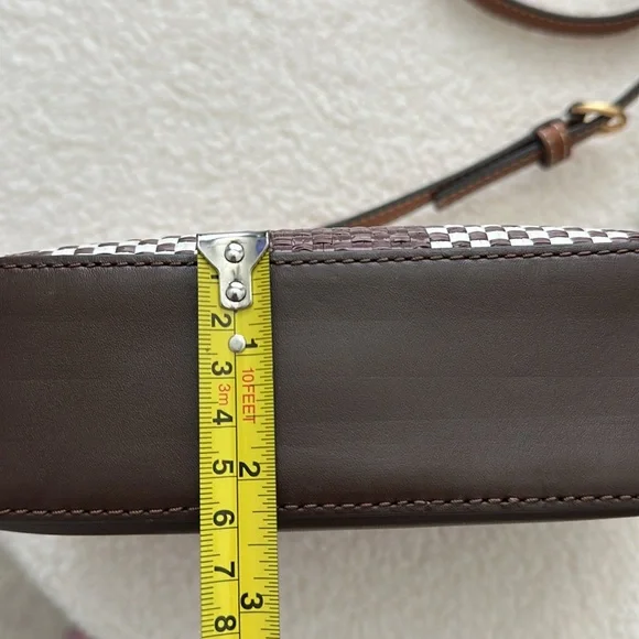 Tory Burch McGraw woven plaid camera bag - Picture 9 of 12